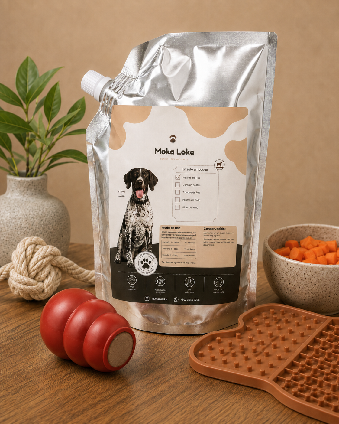 Relleno para Kong & Lick Mat Moka Loka — Hígado, Corazón y Molleja con Zanahoria