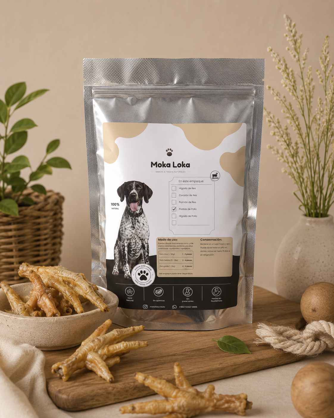 Patitas de Pollo Deshidratadas para Perros